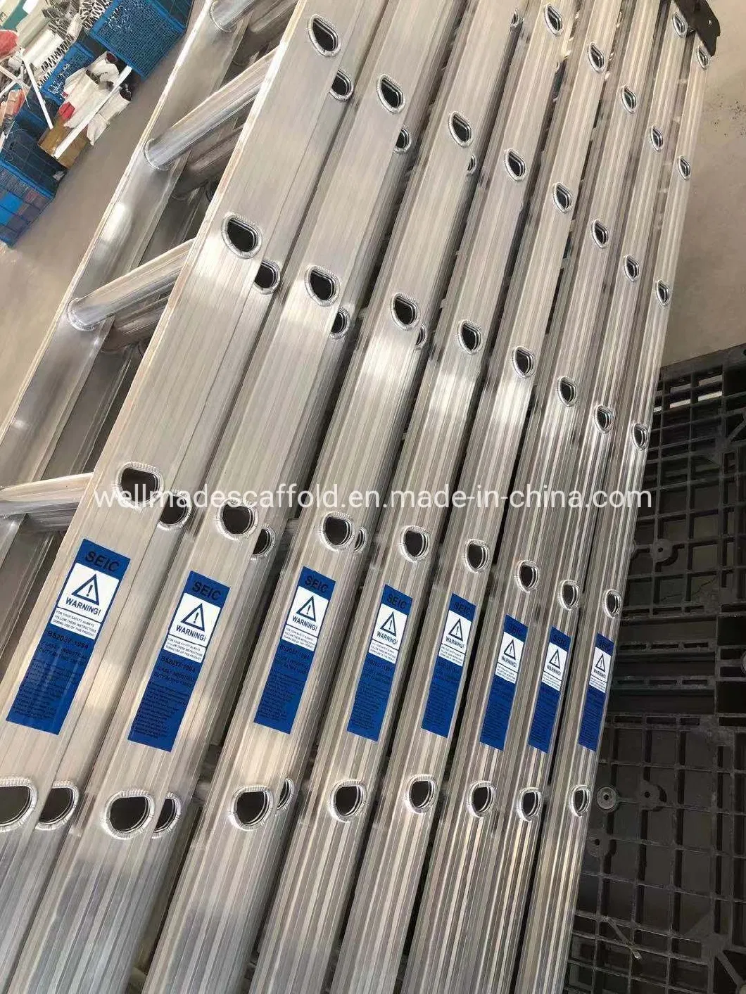 BS2037 Scaffolding Heavy Duty Aluminium Single Step Ladder for Construction