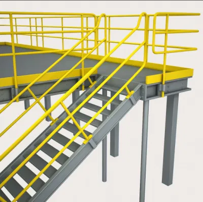 Customized Heavy Duty Steel Working Stage Platforms and Aluminum Stairs Walkways