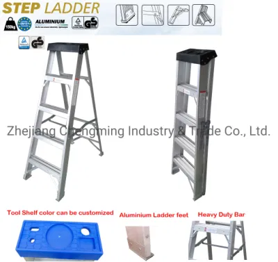 5 Steps Aluminium Household Ladder Single Side Ladder
