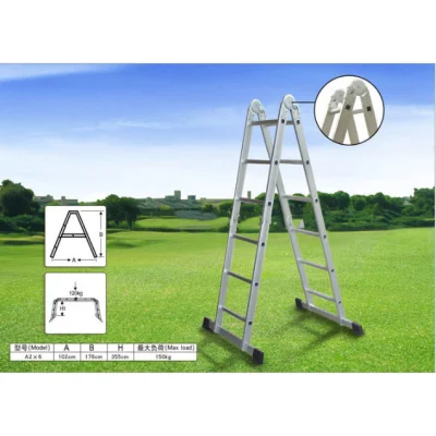 Family Foldable Telescopic Step 4X3 Steps Multipurpose Folding Aluminium Ladder for Sale
